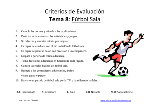 Criterios de Evaluación Tema 8: Fútbol Sala