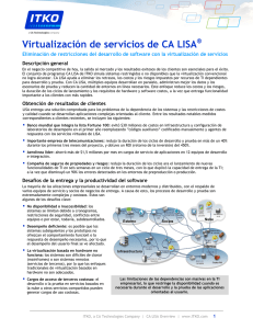 Virtualización de servicios de CA LISA