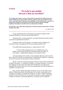 “En TODO lo que podáis, ofreced a Dios un sacrificio” (II Parte)