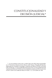 constitucionalidad y decisión judicial