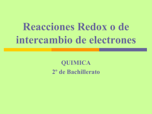Reacciones de transferencia de electrones. Redox