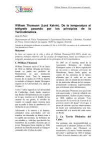 William Thomson (Lord Kelvin). De la temperatura al telégrafo