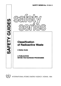 Classification of Radioactive Waste