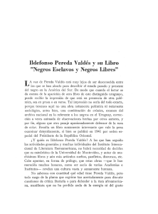 Ildefonso Pereda Valdes y su Libro "Negros Esclavos y Negros Libres"