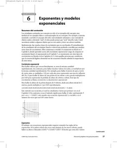 Exponentes y modelos exponenciales