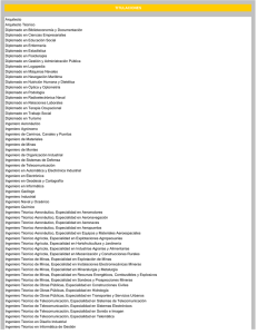 TITULACIONES Arquitecto Arquitecto Técnico Diplomado en