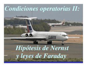 Condiciones operatorias II: Hipótesis de Nernst y leyes de Faraday