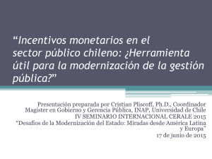 “Incentivos monetarios en el sector público chileno: ¿Herramienta