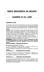 Reglamento del Archivo Judicial. - Poder Judicial de la Provincia de