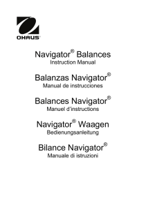 Ohaus Navigator Series Portable Scales Manual