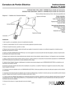Instrucciones Modelo PL8350 Cerradura de Portón