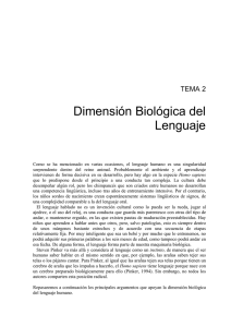 Dimensión Biológica del Lenguaje