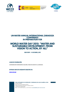 world water day 2015: “water and sustainable