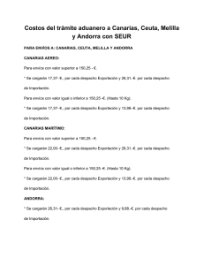 Costos del trámite aduanero a Canarias, Ceuta