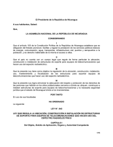 Ley que regula la ubicación, construcción e instalación de