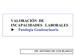 VALORACIÓN DE INCAPACIDADES LABORALES Patología
