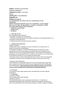 Nombre: Bromuro de ipratropio - Fenoterol inhalatorio Condición de