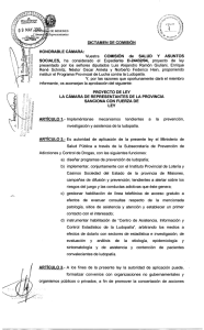 DICTAMEN DE COMISIÓN HONORABLE CÁMARA: instituir el