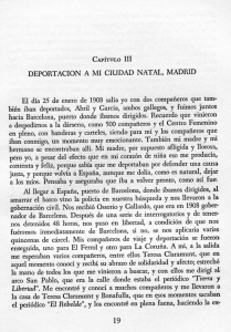 CAPÍTULO I I I DEPORTACION A MI CIUDAD NATAL, MADRID El