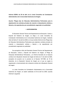 Informe 8/2009 - Gobierno de Aragón
