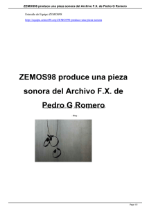 ZEMOS98 produce una pieza sonora del Archivo F.X. de Pedro G