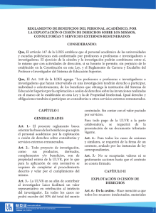 reglamento de beneficios del personal académico, por la