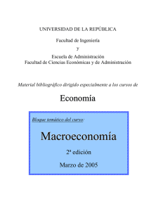 Macroeconomía - FCEA - Facultad de Ciencias Económicas y de
