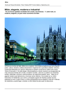 Milán, elegante, moderna e industrial