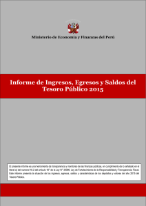 Informe de Ingresos, Egresos y Saldos del Tesoro Público 2015