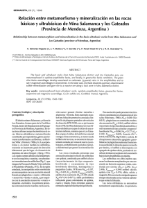 Relación entre metamorfismo y mineralización en las rocas básicas