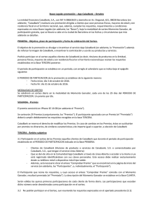 PERÍODO DE PARTICIPACION DIA DEL SORTEO