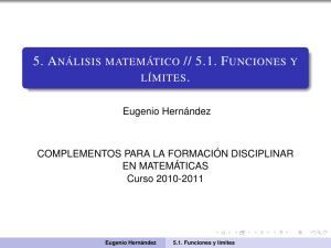 5. Análisis matemático // 5.1. Funciones y límites.