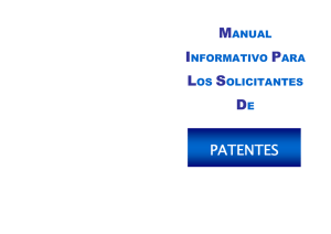 Manual informativo para los solicitantes de Patentes