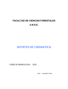 apuntes de cinematica - Facultad de Ciencias Forestales UNSE