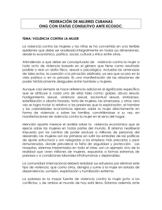 federación de mujeres cubanas ong con status consultivo ante