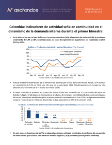 Colombia: Indicadores de actividad señalan