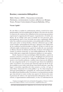 Reseñas y comentarios bibliográficos Melé, Patrice (2001