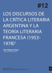 los discursos de la crítica literaria argentina y la teoría