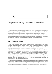 Conjuntos finitos y conjuntos numerables