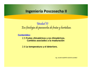 UNIDAD II 2.5 Frutos Climatéricos y no Climatéricos. Cambios