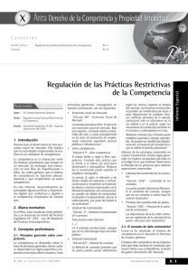 Regulación de las Prácticas Restrictivas de la Competencia