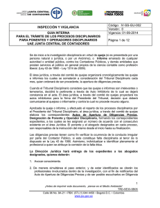 procedimiento disciplinario - Junta Central de Contadores