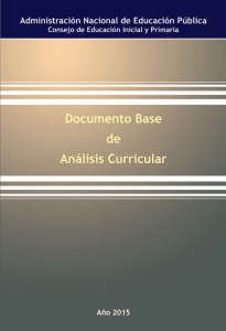 Documento Base de Análisis Curricular (Segunda Edición Año 2015)