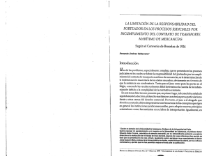 la limitación de la responsabilidad del porteador en los procesos