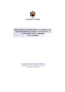 Reglamento de Régimen Académico de los Estudios de Grado y