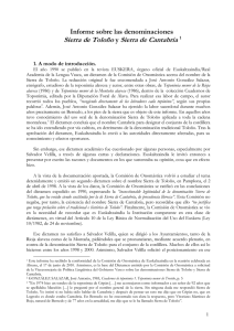 Informe Denominaciones Sierra Toloño-Cantabria
