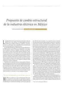 Propuesta de cambio estructural de la industria eléctrica en México