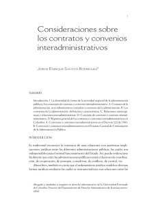 Consideraciones sobre los contratos y convenios interadministrativos