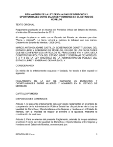 REGLAMENTO DE LA LEY DE IGUALDAD DE DERECHOS