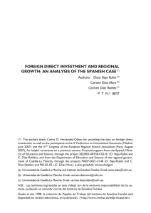FOREIGN DIRECT INVESTMENT AND REGIONAL GROWTH: AN
